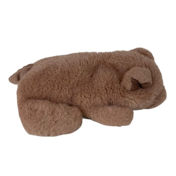 Vintage Anna Club Plush Pig Hand Puppet 1990 Soft Brown Piglet Toy Pretend USA - Picture 4 of 7